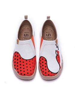 UIN Women's Butterfly Painted Canvas Slip-On Shoes Fashion Ladies Travel Shoes Multicolor