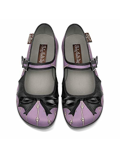 Hot Chocolate Design Chocolaticas Dark Gothic Canvas Women's Mary Jane Flat Shoes