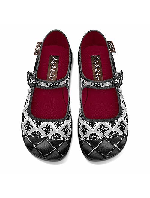 Hot Chocolate Design Chocolaticas Dark Gothic Canvas Women's Mary Jane Flat Shoes