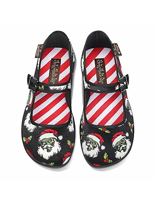 Hot Chocolate Design Chocolaticas Dark Gothic Canvas Women's Mary Jane Flat Shoes