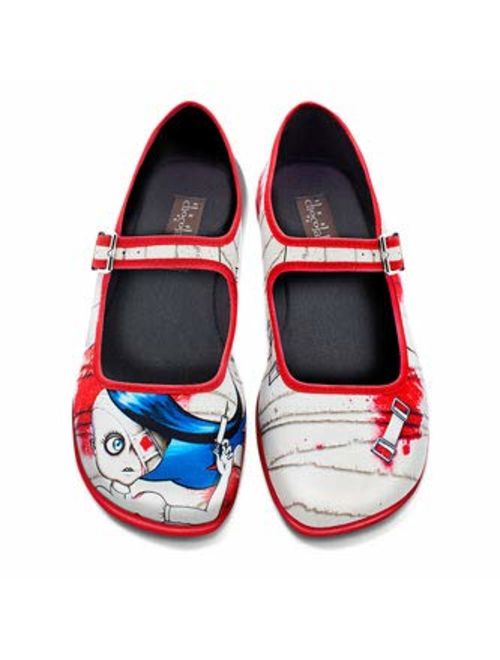 Hot Chocolate Design Chocolaticas Dark Gothic Canvas Women's Mary Jane Flat Shoes