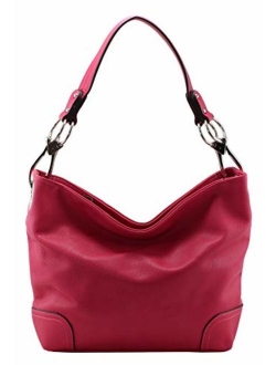 Vegan Faux Leather Bucket Shoulder Handbag Classic Purse