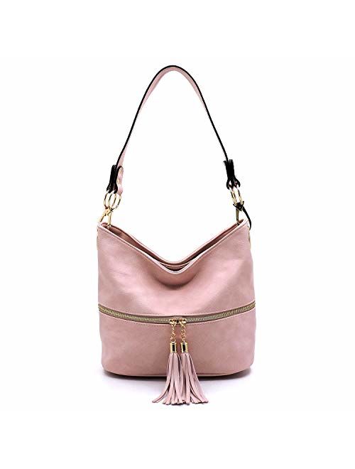 Vegan Faux Leather Bucket Shoulder Handbag Classic Purse