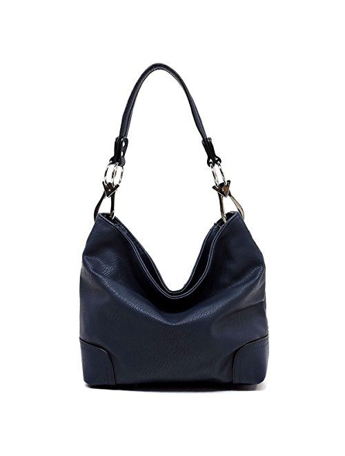 Vegan Faux Leather Bucket Shoulder Handbag Classic Purse