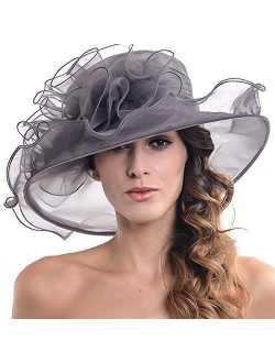 FORBUSITE Kentucky Derby Church Hats for Women Dress Wedding Hat