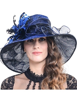 FORBUSITE Kentucky Derby Church Hats for Women Dress Wedding Hat