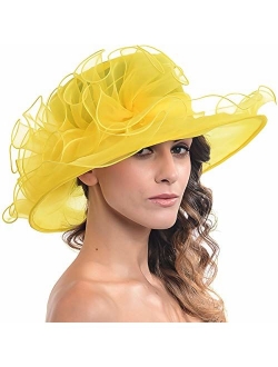 FORBUSITE Kentucky Derby Church Hats for Women Dress Wedding Hat