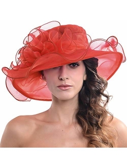 FORBUSITE Kentucky Derby Church Hats for Women Dress Wedding Hat