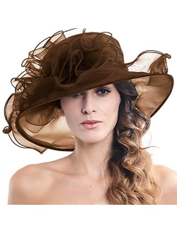 FORBUSITE Kentucky Derby Church Hats for Women Dress Wedding Hat