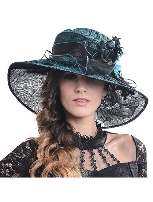 FORBUSITE Kentucky Derby Church Hats for Women Dress Wedding Hat