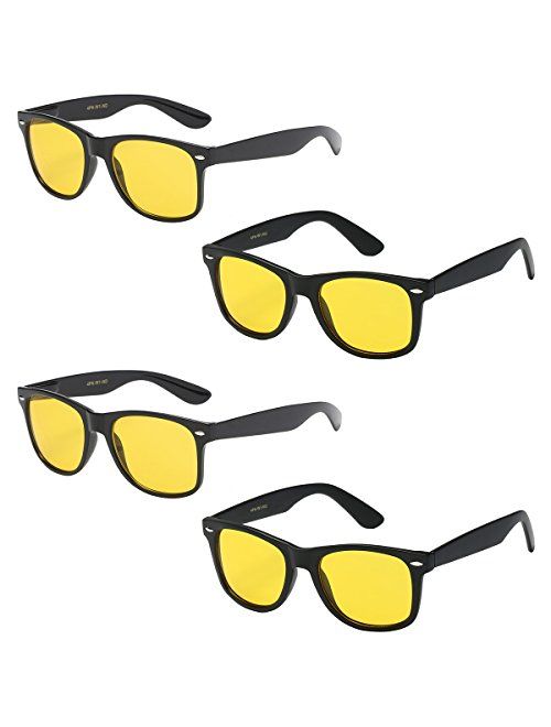 WHOLESALE UNISEX 80'S RETRO STYLE TRENDY SUNGLASSES - 4 PACK