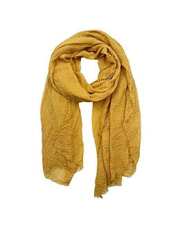 Woogwin Women's Cotton Scarves Lady Light Soft Fashion Solid Scarf Wrap Shawl