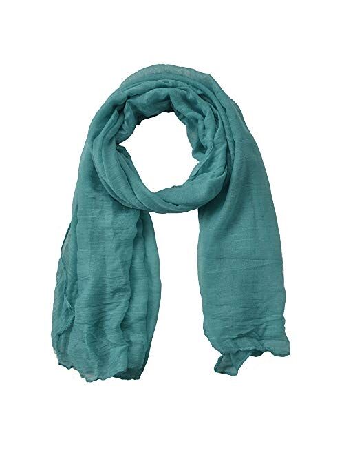 Woogwin Women's Cotton Scarves Lady Light Soft Fashion Solid Scarf Wrap Shawl