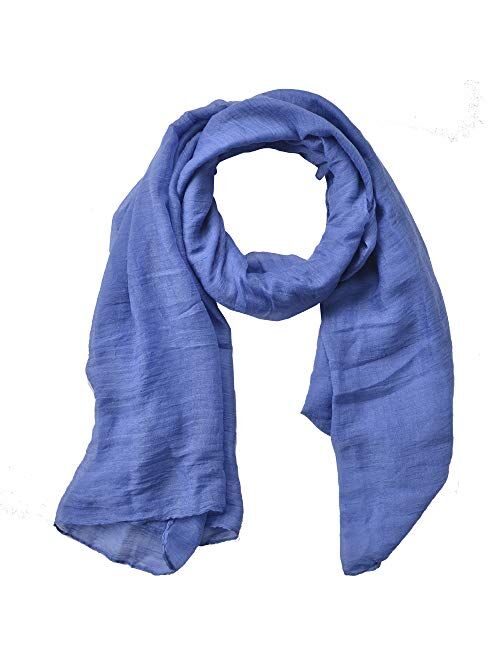 Woogwin Women's Cotton Scarves Lady Light Soft Fashion Solid Scarf Wrap Shawl