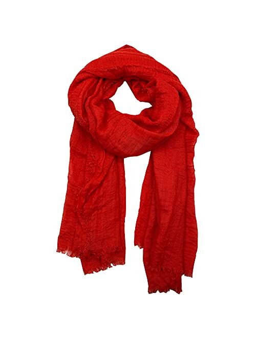 Woogwin Women's Cotton Scarves Lady Light Soft Fashion Solid Scarf Wrap Shawl