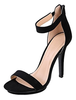 Wild Diva Amy-01 Womens Open Toe Ankle Strap High Stiletto Heel Platform Pump Sandal