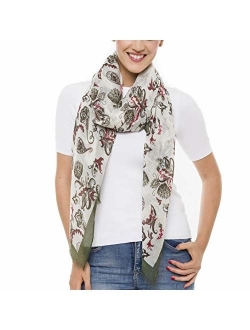 Scarf for Women Lightweight Paisley Fashion for Spring Summer Scarves Shawl Wrap