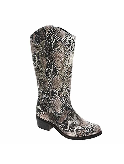 MVE Shoes Womens Stylish Pierre Dumas Pointed Toe Mid Calf Boot