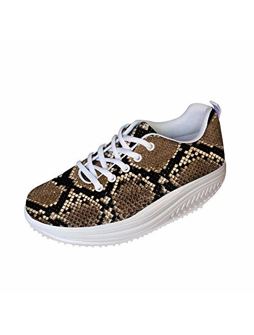 Bigcardesigns Fashion Fitness Walking Sneaker Casual Women Wedge Platform Shoes