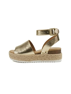 Topic Topshoe Avenue Women's Open Toe Ankle Strap Espadrille Sandal