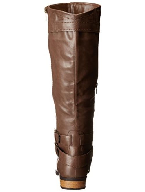 Rampage Women's Hansel Zipper and Buckle Knee-High Riding Boot