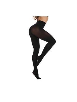 Women's 80 Denier Soft Semi Opaque Solid Color Footed Pantyhose Tights