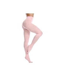 Women's 80 Denier Soft Semi Opaque Solid Color Footed Pantyhose Tights