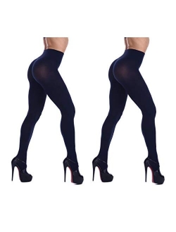 Women's 80 Denier Soft Semi Opaque Solid Color Footed Pantyhose Tights