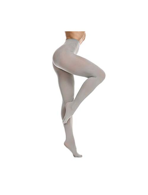 Women's 80 Denier Soft Semi Opaque Solid Color Footed Pantyhose Tights