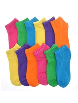 Angelina Cotton Variety Low Cut Trainer Socks (12-Pack)