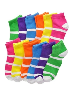 Angelina Cotton Variety Low Cut Trainer Socks (12-Pack)