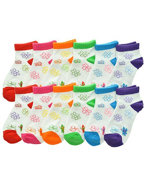 Angelina Cotton Variety Low Cut Trainer Socks (12-Pack)