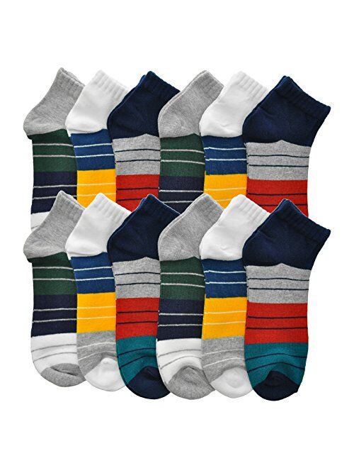 Angelina Cotton Variety Low Cut Trainer Socks (12-Pack)