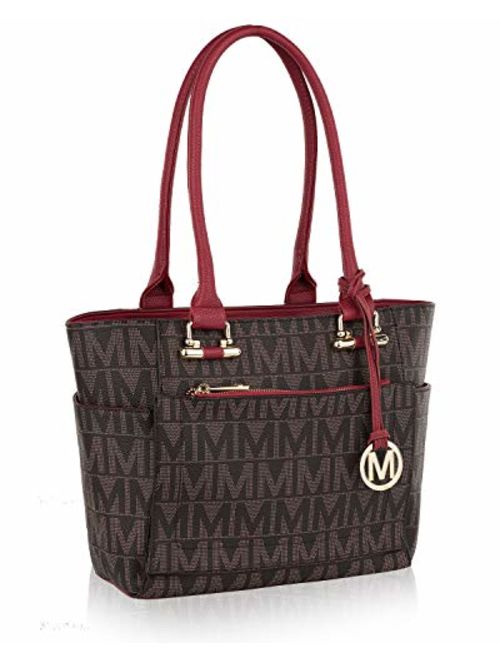 MKF Collection Mia K Collection Shoulder Handbag for Women: Vegan Leather Satchel-Tote Bag, Top-Handle Purse, Ladies Pocketbook