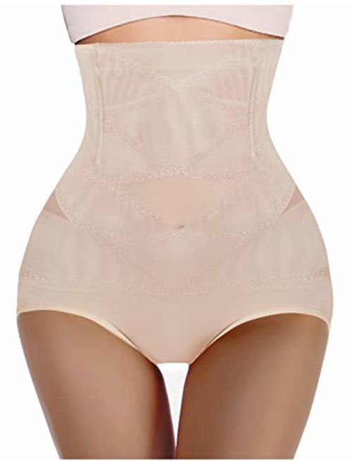 Nebility Women Butt Lifter Shapewear Hi-Waist Double Tummy Control Panty Waist Trainer Body Shaper