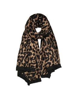 Fashion Leopard Pattern Lightweight Chiffon Silk Women Scarf SC321