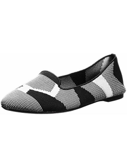 Women's Cleo-Sherlock-Engineered Knit Loafer Skimmer Ballet Flat