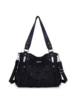 Angel Barcelo Womens Fashion Handbags Purse Shoulder Bags Tote Bags Ladies Girls Designer Satchel Bags