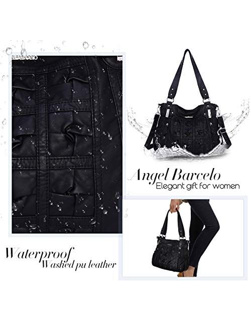 Angel Barcelo Womens Fashion Handbags Purse Shoulder Bags Tote Bags Ladies Girls Designer Satchel Bags