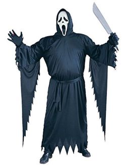 FunWorld Adult Scream Ghost face Costume, Black, One Size