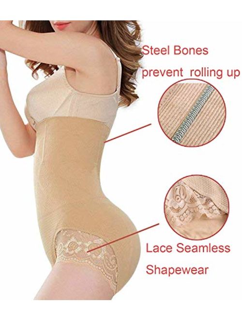 SURE YOU LIKE Women Hi-Waist Body Shaper Butt Lifter Panties Tummy Control Shapewear Waist Trainer Slimming Underwear