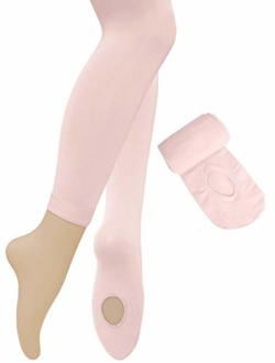 Dancina Dance Ballet Tights for Girls & Women - Ultra-Soft Convertible Transition Tights