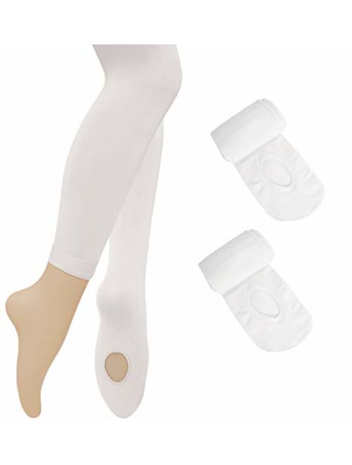 Dancina Dance Ballet Tights for Girls & Women - Ultra-Soft Convertible Transition Tights