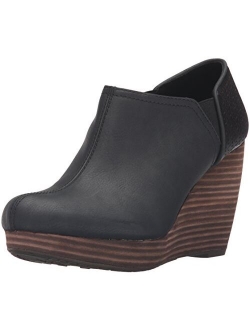 Shoes Brown Synthetic Harlow High Heel Wedges Boot