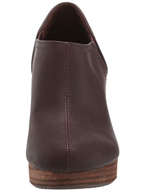 Dr. Scholl's Shoes Brown Synthetic Harlow High Heel Wedges Boot