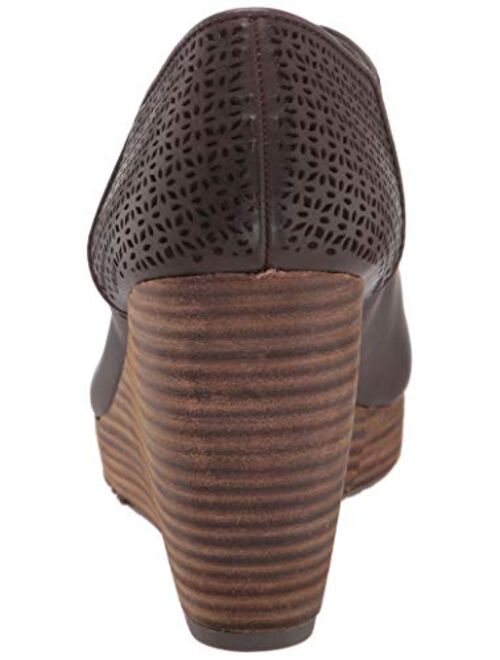 Dr. Scholl's Shoes Brown Synthetic Harlow High Heel Wedges Boot