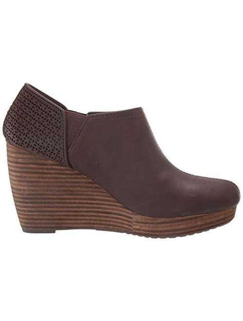 Dr. Scholl's Shoes Brown Synthetic Harlow High Heel Wedges Boot