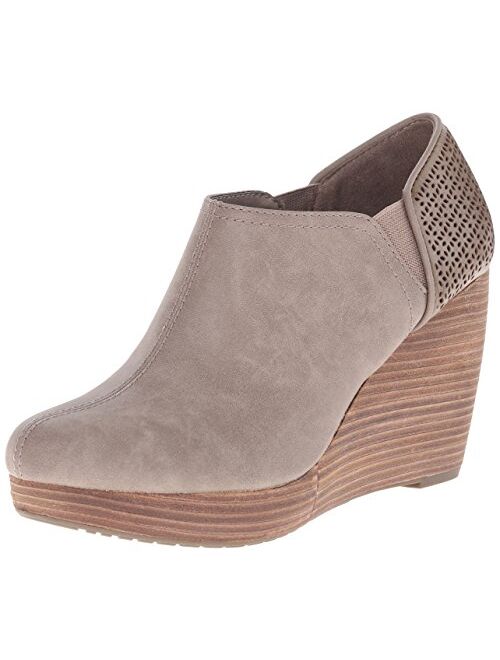 Dr. Scholl's Shoes Brown Synthetic Harlow High Heel Wedges Boot