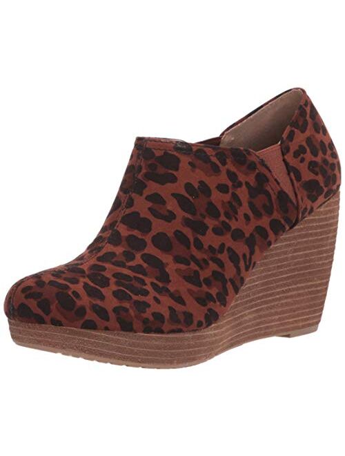 Dr. Scholl's Shoes Brown Synthetic Harlow High Heel Wedges Boot