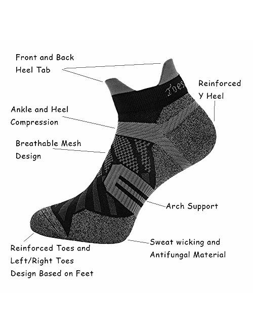 Toes&Feet Women's Anti-Sweat Deodorant Thin Ankle Compression Running Socks